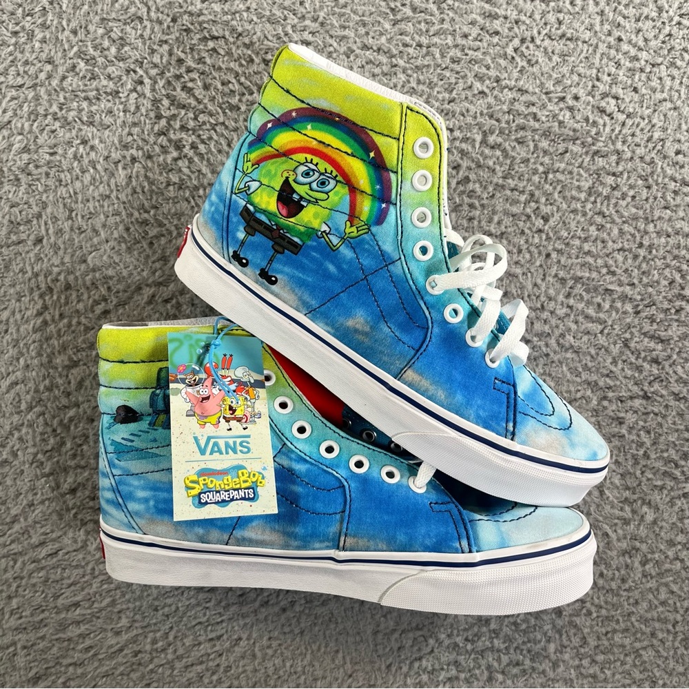 Vans Men's 7.5 Women's 9 Sk8-Hi Spongebob Imaginaation Skate Sneakers New No Box